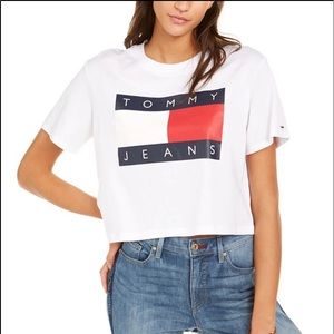 Tommy Hilfiger classic flag crop top